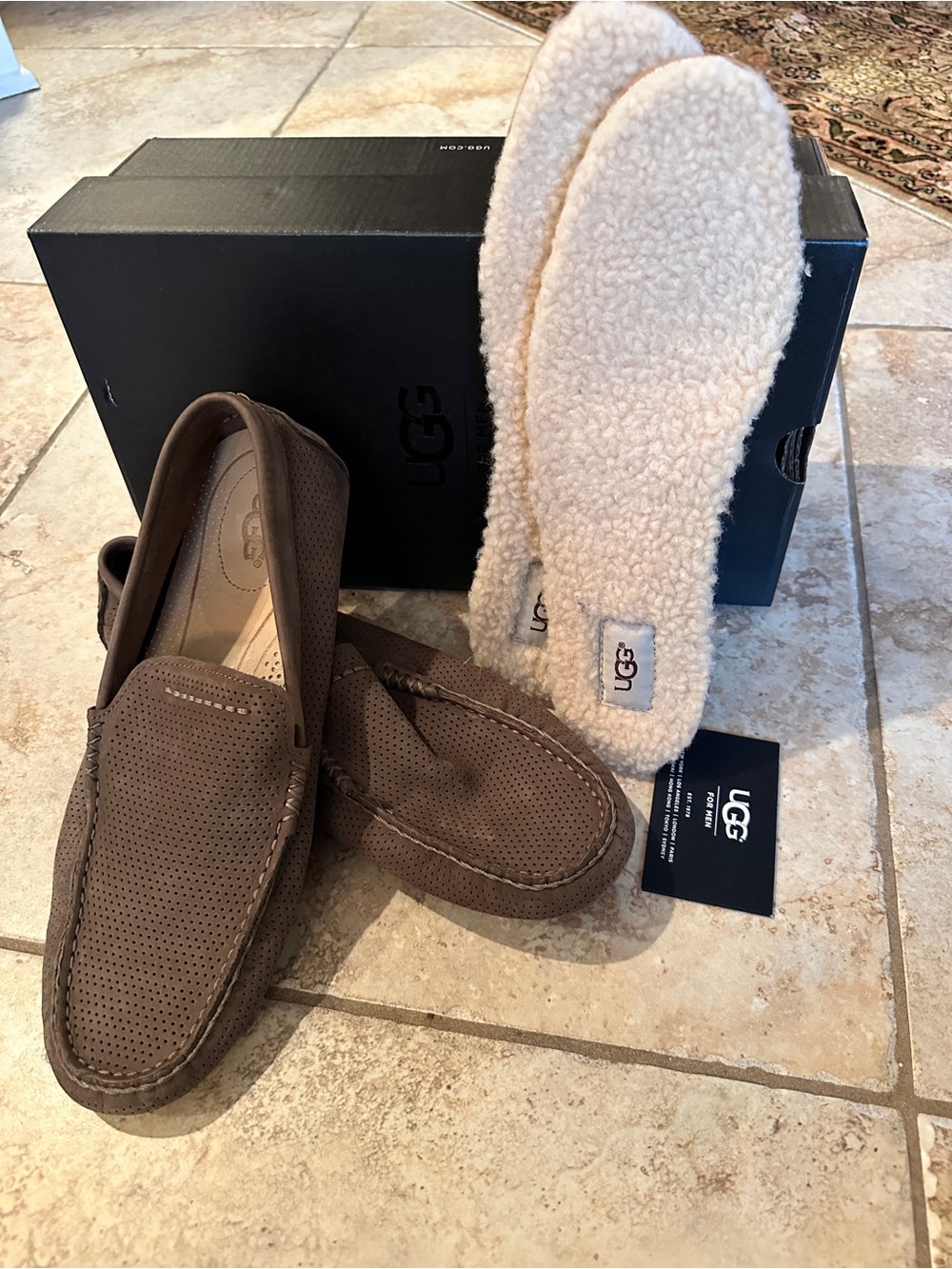 UGG Men Henrick Perf Loafers - Taupe Suede